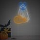 French Bulldog Ghost with Pumpkin LED Neon Sign