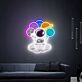 Astronaut on Cloud with Planets UV LED Neon Sign for Space-Themed Bedroom Decor