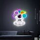 Astronaut on Cloud with Planets UV LED Neon Sign for Space-Themed Bedroom Decor