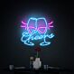 Cheers with Clinking Glasses LED Neon Sign
