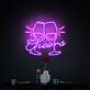 Cheers with Clinking Glasses LED Neon Sign