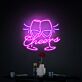 Cheers with Clinking Glasses LED Neon Sign
