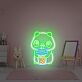 Panda with Bubble Tea LED Neon Sign