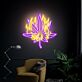 Cannabis Leaf on Fire LED Neon Sign