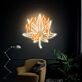 Cannabis Leaf on Fire LED Neon Sign