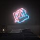 Seated Figure Line Art LED Neon Sign