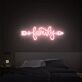 Family Script with Arrow LED Neon Sign