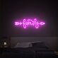 Family Script with Arrow LED Neon Sign