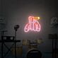 Downward Hand with Cigarette LED Neon Sign