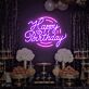Happy Birthday Script with Heart LED Neon Sign
