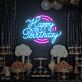 Happy Birthday Script with Heart LED Neon Sign