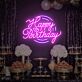 Happy Birthday Script with Heart LED Neon Sign