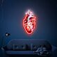 Flaming Anatomical Heart UV LED Neon Sign for Gothic Wall Art