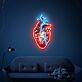 Flaming Anatomical Heart UV LED Neon Sign for Gothic Wall Art