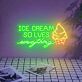 Ice Cream Solves Everything with Cone LED Neon Sign