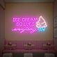 Ice Cream Solves Everything with Cone LED Neon Sign