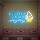 Ice Cream Solves Everything with Cone LED Neon Sign