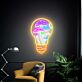 Mushrooms in Light Bulb LED Neon Sign