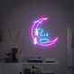 Crying Crescent Moon Face LED Neon Sign