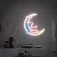 Crying Crescent Moon Face LED Neon Sign