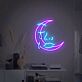 Crying Crescent Moon Face LED Neon Sign