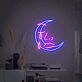 Crying Crescent Moon Face LED Neon Sign