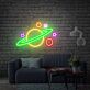 Brighten Your Child's Space-Themed Room or Next Space-Inspired Party with the Planet Saturn Neon Sign UFO LED Neon Lights - Perfect for Bedroom Wall Decor and Kid-Friendly Events