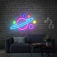 Brighten Your Child's Space-Themed Room or Next Space-Inspired Party with the Planet Saturn Neon Sign UFO LED Neon Lights - Perfect for Bedroom Wall Decor and Kid-Friendly Events