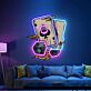Playing Cards and Dice UV LED Neon Artwork