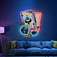 Playing Cards and Dice UV LED Neon Artwork