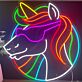Brighten Your Child's Room or Celebrate in Style with the Rainbow Unicorn Neon Sign - Perfect as Christmas Gifts, Kids' Room Decor, or Adding a Magical Touch to Weddings and Parties.