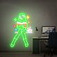 Astronaut Reading a Book with Coffee LED Neon Sign