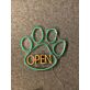 OPEN Paw Print LED Neon Sign