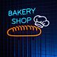 Bakery Shop Bread and Chef Hat LED Neon Sign