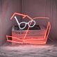 Brighten Up Your Reading Nook and Add Flair to Book-Themed Parties with the Book With Glasses Led Neon Sign Book Hanging Led Neon Lightbook Lover Deco.