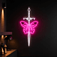 Add a Glow to Your Space: Butterfly And Sword Led Sign Animal Neon Light for Bars, Clubs, Home Decor, and Celebratory Events.