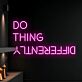 Brighten Your Space: Do Thing Differently Led Neon Sign Custom Text Quote Neon Led Sign Custom Text for Home Decor, Office Vibes, Storefront Appeal, and Memorable Weddings & Parties.