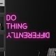 Brighten Your Space: Do Thing Differently Led Neon Sign Custom Text Quote Neon Led Sign Custom Text for Home Decor, Office Vibes, Storefront Appeal, and Memorable Weddings & Parties.