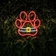 Bring Festive Joy to Your Home or Office with the Dog Paw Christmas Belt LED Neon Sign – Perfect for Holiday Decor and Celebrations