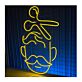 Add a stylish glow to your barber shop or salon entrance with the Hair Scissors Neon Led Sign Welcome Hair Salon Logo Deco Barber Led Neon Light - perfect for enhancing ambiance and attracting clients.