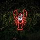Lobster with Santa Hat LED Neon Sign