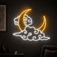 Moon And Clouds Led Neon Sign Moon Lover Led Sign