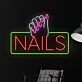 Manicure Hand above NAILS LED Neon Sign