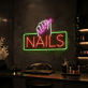 Manicure Hand above NAILS LED Neon Sign