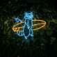 Raccoon Hold Surfboard Led Neon Sign