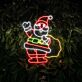 Santa Claus With Gift Bag Led Neon Sign