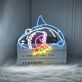 Shark Eat Pizza Led Neon Sign Funny Shark Shark Neon Light