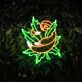 Sloth Holding Leaf Led Neon Sign Smoking Machine Led Sign Smoking
