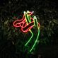 Snake Wrapping Around Hand Led Neon Sign