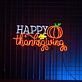 HAPPY Thanksgiving with Pumpkin LED Neon Sign